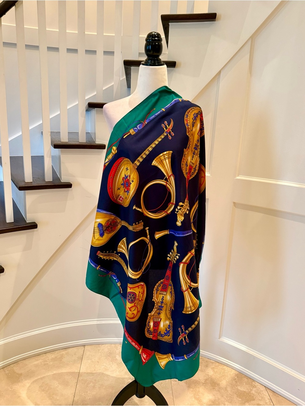 Musical Instrument Scarf, Made In Italy - Picture 3 of 7